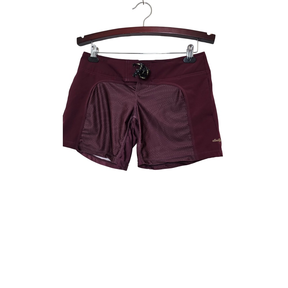 Clinch Gear Board Shorts Womens 6 Burgundy Maroon MMA Training Athletic Grapplin